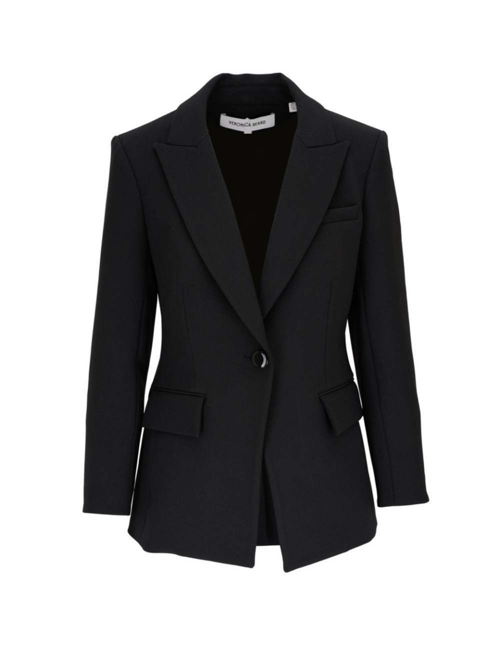 Veronica Beard Dicky Black Single-Button Longline Blazer - Picture 3 of 5